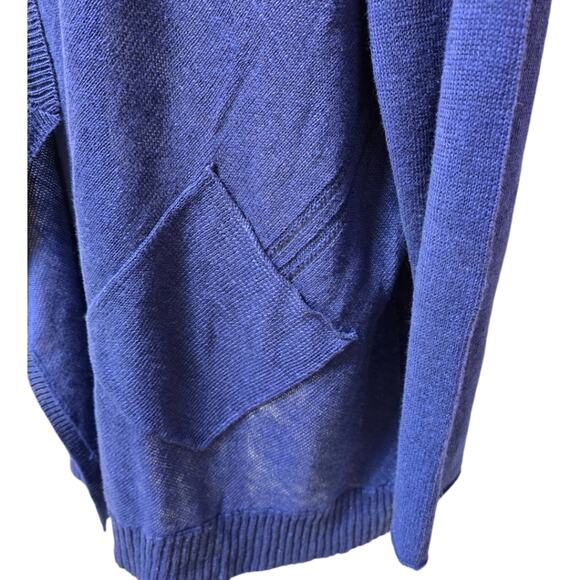 Eileen Fisher Straight Cardigan Fine Gauge‎ Linen Sapphire Blue 2X - Picture 3 of 13